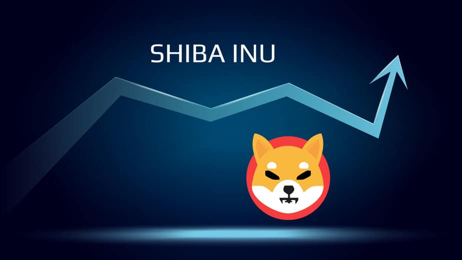 Shiba Inu SHIB in uptrend and price is rising. Crypto coin symbo